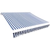vidaXL Tenda iz platna modra in bela 4x3 m (brez okvirja) Cene