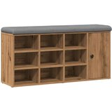  Klupa za cipele obrtnički hrast 102x32x50 cm izrađeno drvo | shoptok.hr