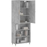  Visoka komoda siva betona 69 5x34x180 cm od konstruiranog drva | shoptok.hr