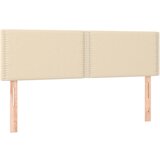Maison Chic Posteljno vzglavje - Vzglavna omarica 2 kosa krem 72x5x78/88 cm blago, (22076938) Cene