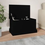 vidaXL Škatla za shranjevanje črna 50x30x28 cm inženirski les Cene