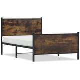 vidaXL Kovinski posteljni okvir z vzglavjem in vznožjem 100x200 cm | Shoptok.si