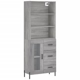 Maison Chic Visoka Komoda - Predalnik siva sonoma 69,5x34x180 cm inženirski les, (21719818) Cene
