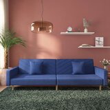  Dvosjed na razvlačenje s dva jastuka plavi od tkanine | shoptok.hr