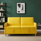 SOFA s pohranom Svijetlo žuta 152 x 78 x 87 cm Poliester | shoptok.hr