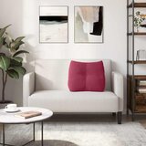  Jastuk za leđa Vinska crvena 60 x 24 x 50 cm Baršun | shoptok.hr