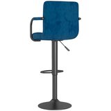  Barski stolac plavi baršunasti | shoptok.hr