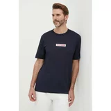 Tommy Hilfiger Bombažna kratka majica moška, mornarsko modra barva, MW0MW34373