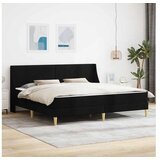 vidaXL Okvir kreveta s madracem Crna 180 x 200 cm Tkanina - Crna 180 x 200 cm | shoptok.hr