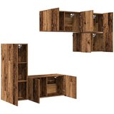  TV zidna jedinica 5 kom. Staro drvo Konstruirano drvo Smeđa 40,5 x 30 x 102 cm | shoptok.hr