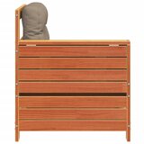  Vrtna sofa s naslonima za ruke i jastukom smeđa od borovine | shoptok.hr