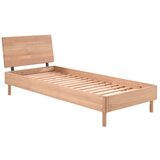 Vipack postelja iz masivnega hrasta z letvenim dnom 90x200 cm v naravni barvi forrest – Cene