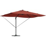  Kantilever Roma suncobran s LED-icama Terracotta 352x251x265 cm Aluminij | shoptok.hr