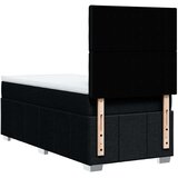 vidaXL Box spring postelja z vzmetnico črna 90x200 cm blago | Shoptok.si
