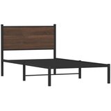  Metalni okvir kreveta bez madraca smeđi hrast 100x190 cm | shoptok.hr