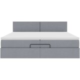 vidaXL Otomanski posteljni okvir z vzmetnico svetlo siv 200x200 cm | Shoptok.si
