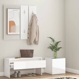  Set namještaja za hodnik bijeli od konstruiranog drva | shoptok.hr
