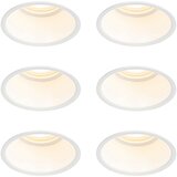 QAZQA Set van 6 inbouwspots wit GU10 50mm IP44 - Dept Cene