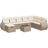  9-dijelni set vrtnih sofa s jastucima bež od poliratana | shoptok.hr