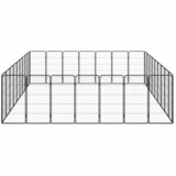  Ograda za pse s 32 panela crna 50 x 100 cm čelik obložen prahom | Eponuda.ba