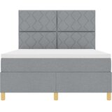  LED Box Spring Krevet Svijetlo siva 140 x 190 cm tkanina | shoptok.hr