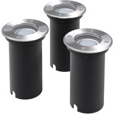 vidaXL Zunanje LED talne svetilke 3 kosi okrogle Cene