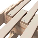  Raztezno posteljno okvir za otroke Rjava 80 x 130 / 165 / 200 cm | Shoptok.si