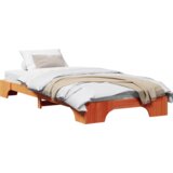  Konstrukcija postelje Voščeno rjava 207 x 107 x 17 cm, (5000022651) | Shoptok.si