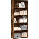 vidaXL Knjižna omara dimljeni hrast 80x30x189 cm inženirski les | Shoptok.si