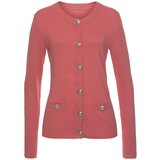 VIVANCE Pletena jopa pastelno rdeča | Shoptok.si