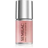 Semilac One Step Hybrid 3in1 gel lak za nokte nijansa S258 Naked Glitter Peach 7 ml