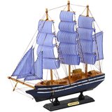  Kolekcionarska maketa sa prugastim jedrima 33x31cm - crno/plava | shoptok.hr