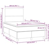  s oprugama i madracem LED tamnosmeđi 120x190 cm tkanina | shoptok.hr