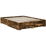  Okvir za krevet s uzglavljem Dimljeni hrast 150 x 200 cm | shoptok.hr