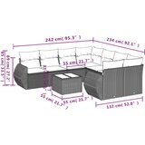  9-dijelni set vrtnih sofa s jastucima bež od poliratana | shoptok.hr