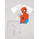 Zippy Komplet majica in kratke hlače Spider-Man ZKBAP0602 23002 Bela Regular Fit