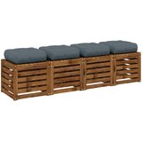  Jastučići za sjedalo od 4 dijela VIANEN 4 kom. 100% poliester Plava | Shoptok.si