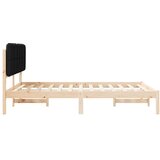  Posteljni okvir z oblazinjenim vzglavjem Črna 150 x 200 cm, (5000101710) | Shoptok.si