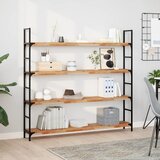 Maison Chic Viseča Polica - Stenska polica 140x20x4 cm oljni premaz trden akacijev les, (21793825) | Shoptok.si
