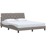  Okvir za krevet bez madraca smeđesivi 160x200 cm od tkanine | shoptok.hr