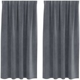 vidaXL Zavese Super svetlo siva Poliester 140 x 175 cm Zavese | Shoptok.si