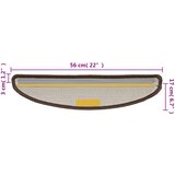  Prostirke za stepenice 10 kom 56x17x3 cm smeđe poluokrugle | shoptok.hr