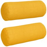  Valjkasti jastučići 2 pcs Svijetlo žuta Ø 15 x 40 cm | shoptok.hr