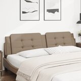 Maison Chic posteljno vzglavje - vzglavna omarica - vzglavna stranica kapučino 200 cm umetno usnje, (21704215) | Shoptok.si