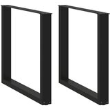 vidaXL noge kavne mizice u-oblika 2 kosa črna 80x(72-73)cm jeklo Cene