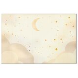  Slika - Bright Night - Moon Accompanied by Many Stars on a Light Background 120x80 Premium Print | shoptok.hr