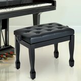  Klavirska stolica podesiva jastuk od umjetne kože za klavir i klavijature 64x35x45-55 cm crna | shoptok.hr