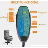  Uredska stolica za masažu stolica za stol s funkcijom masaže podesiva visina ergonomska okretna stolica najlon siva | shoptok.hr