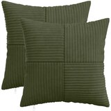  Presvlaka za jastuk 2 pcs ALMELO Zelena 45 x 45 cm Kord | shoptok.hr