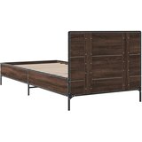  Okvir za krevet smeđi hrast 100x200cm konstruirano drvo i metal | shoptok.hr